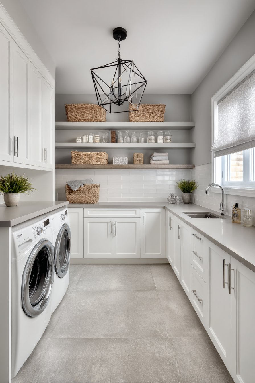 Corner laundry room ideas
