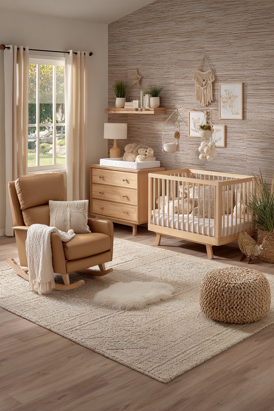 Beige baby nursery