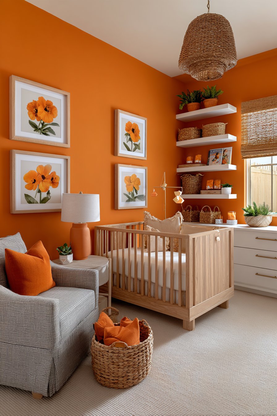 Orange nursery ideas