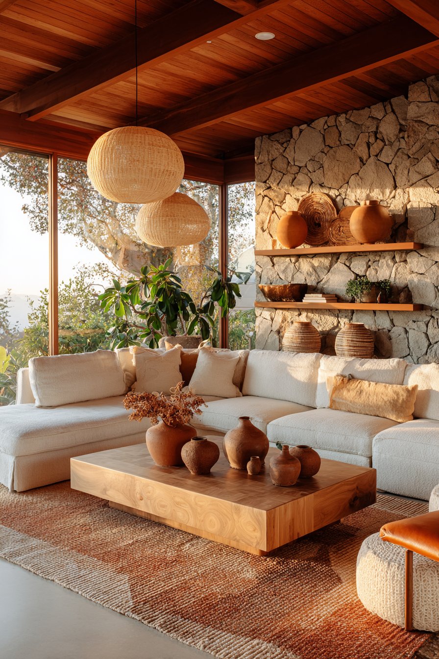 Earthy living room