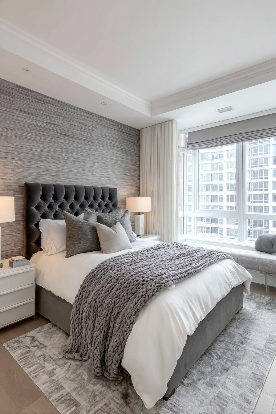 Gray and white bedroom ideas