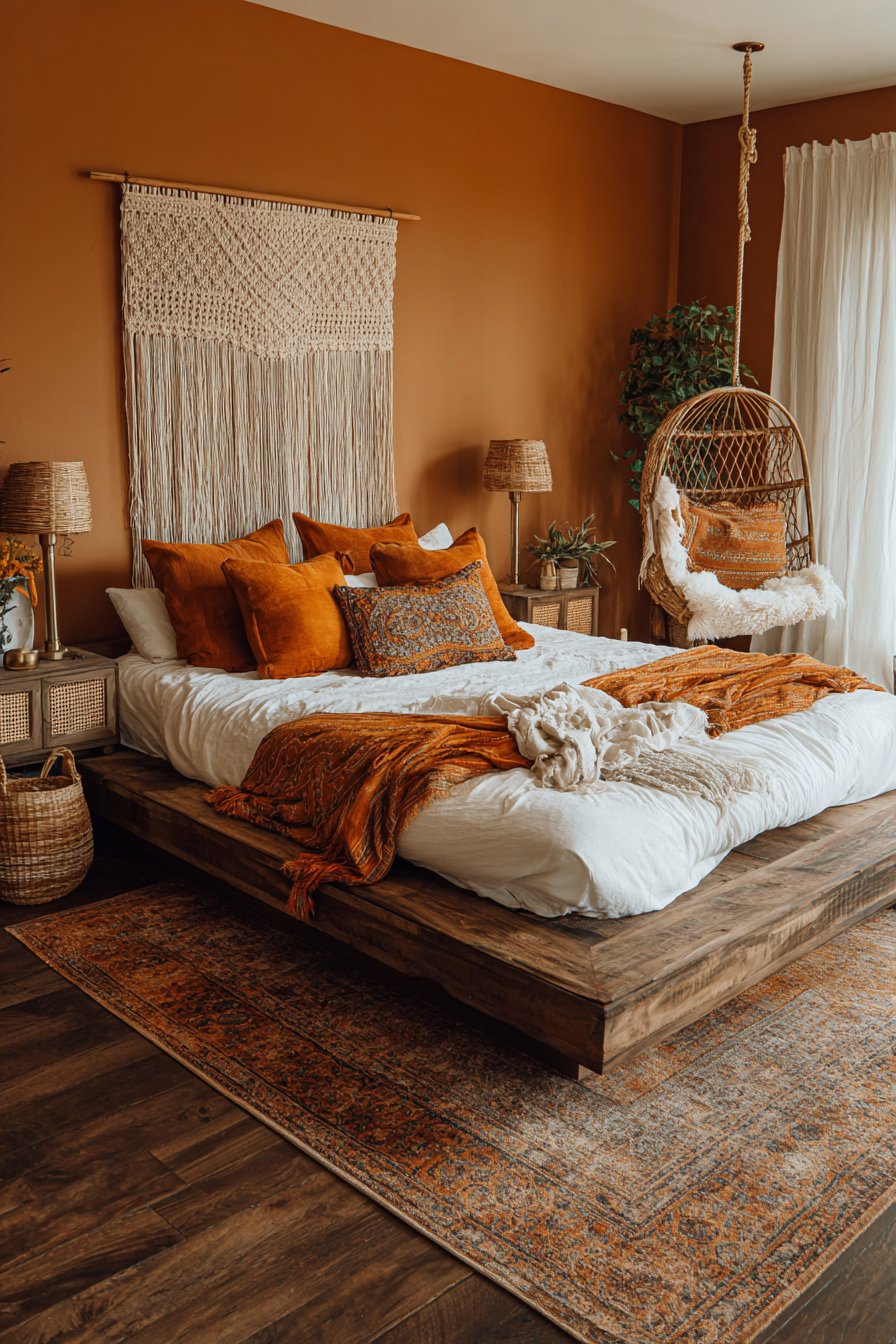 Boho chic bedroom