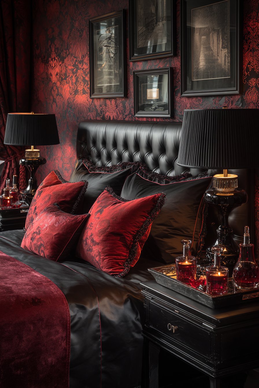 Red and black bedroom ideas