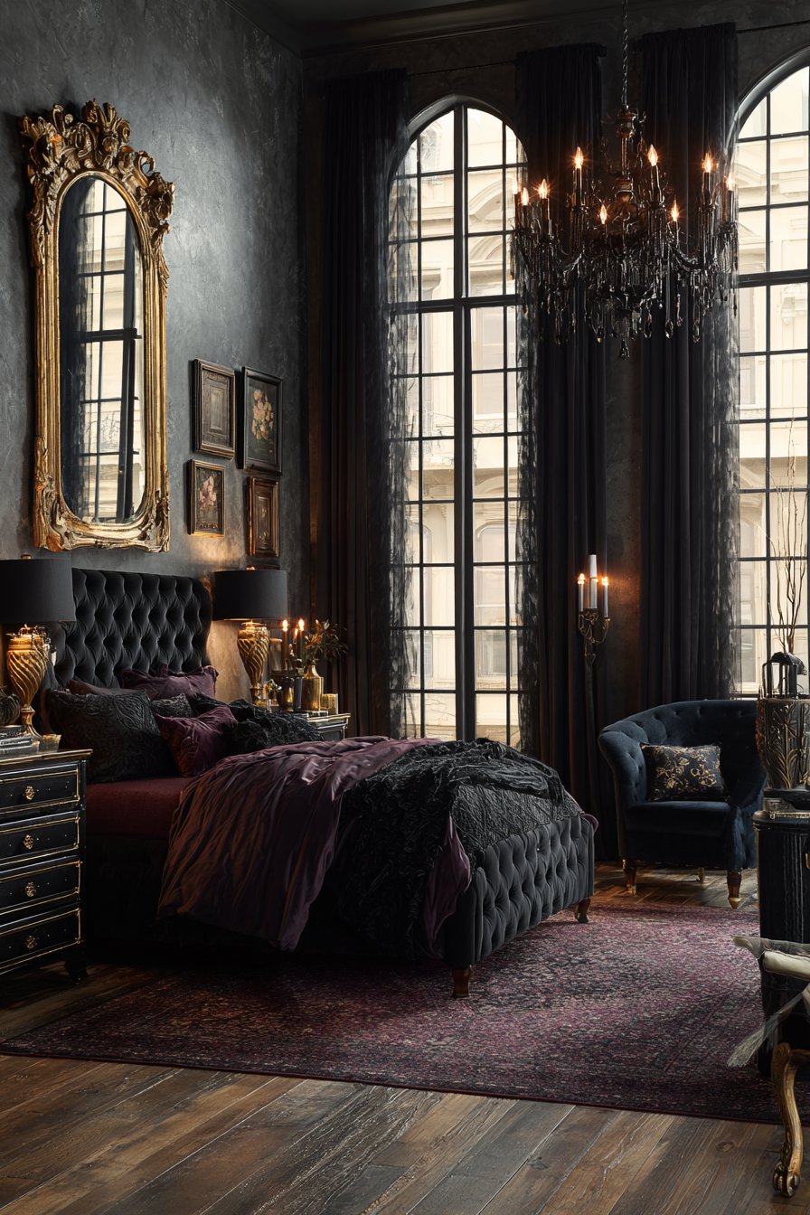 Dark feminine room
