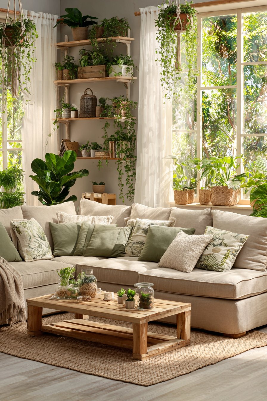 Plant aesthetic living room