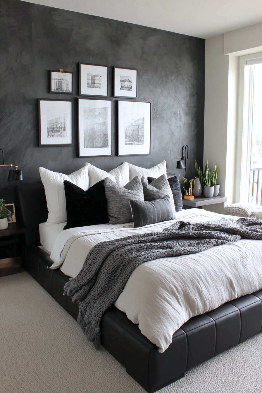 Gray and black bedroom ideas