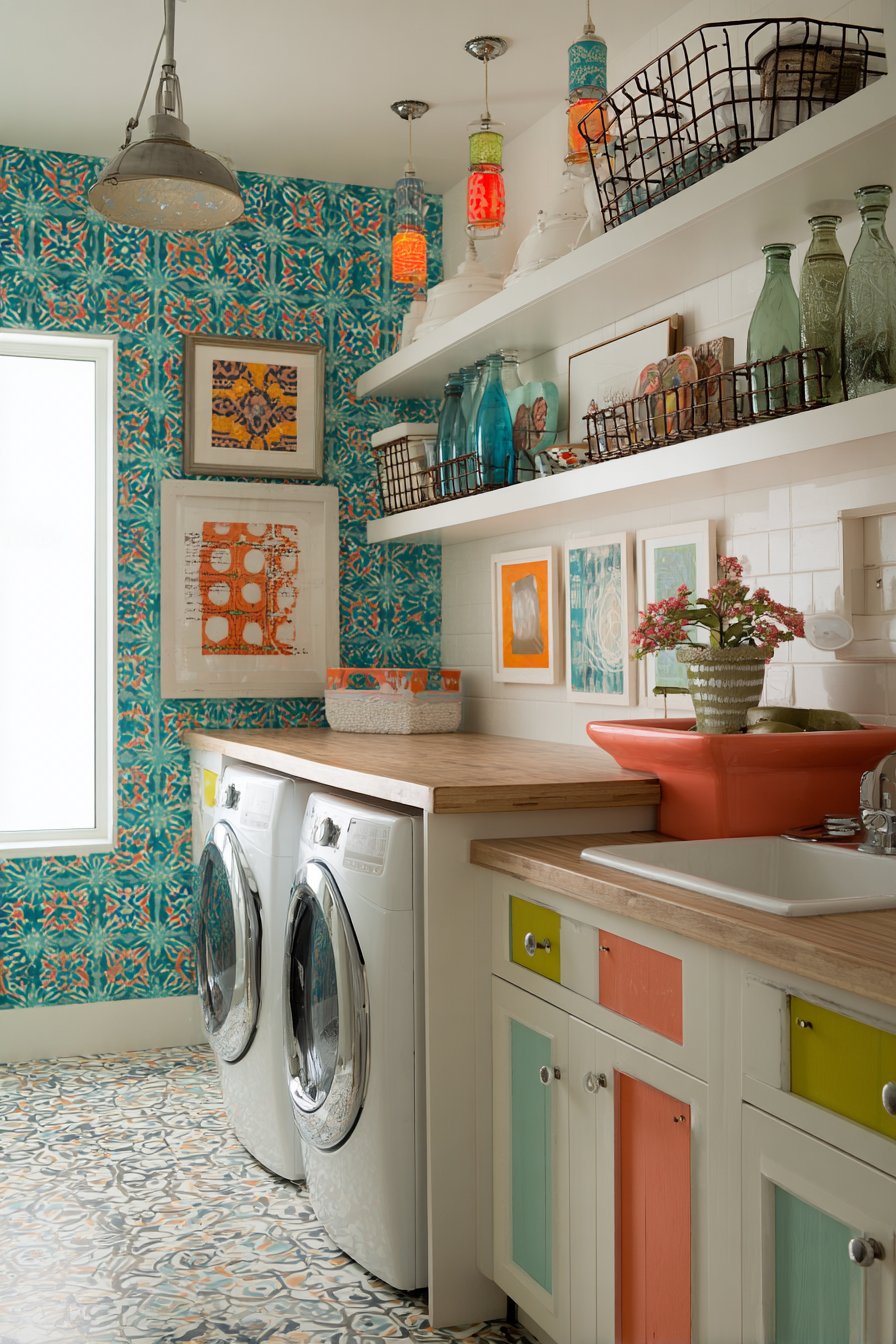 Funky laundry room