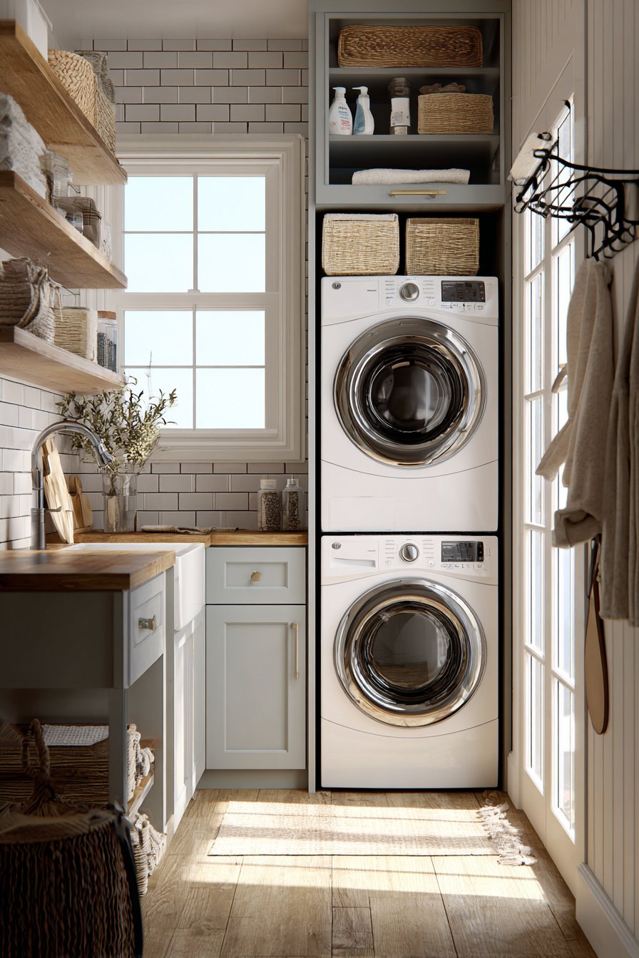 Compact laundry room