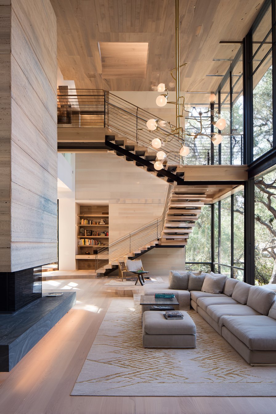 Double volume living room