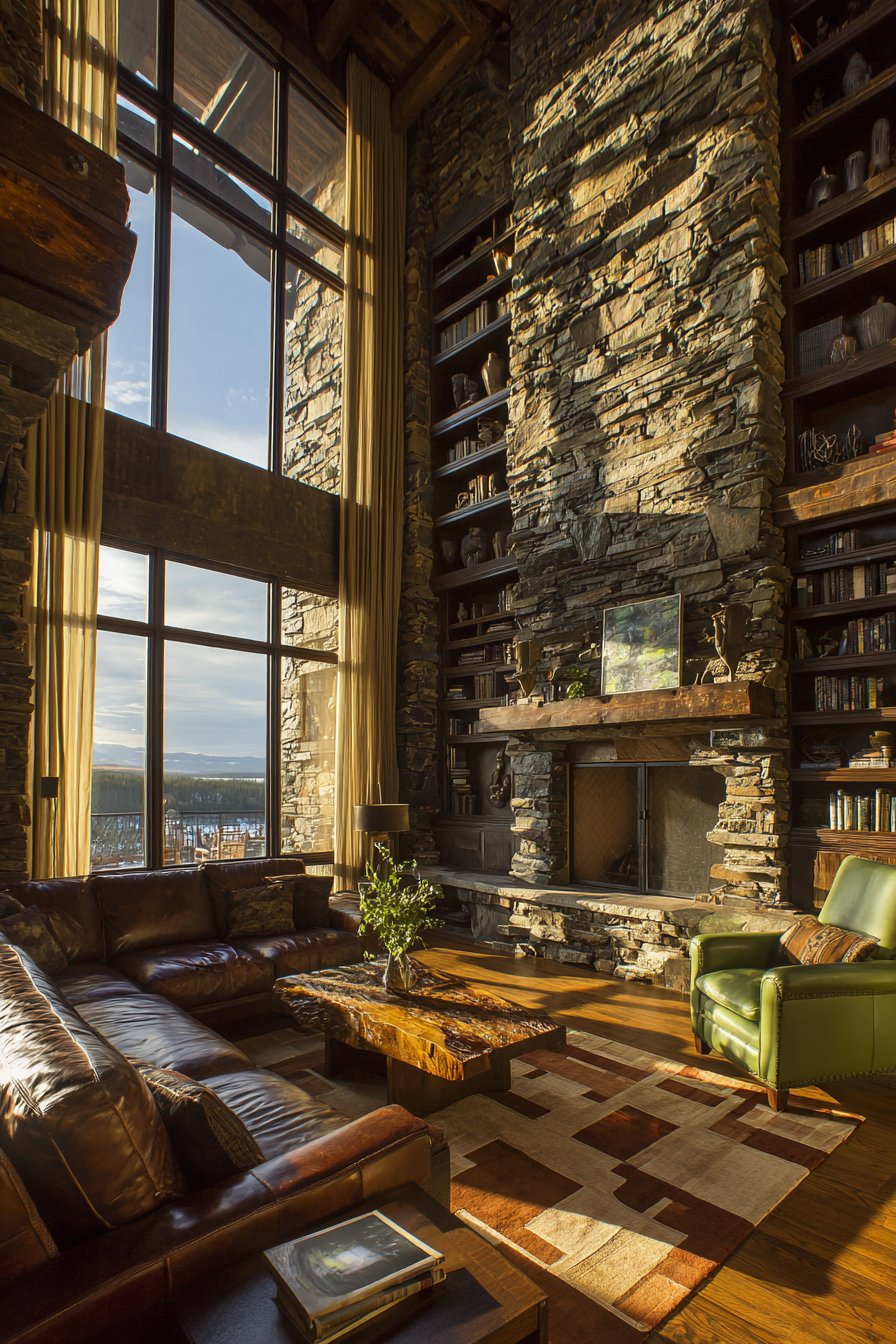 Dark earthy living room