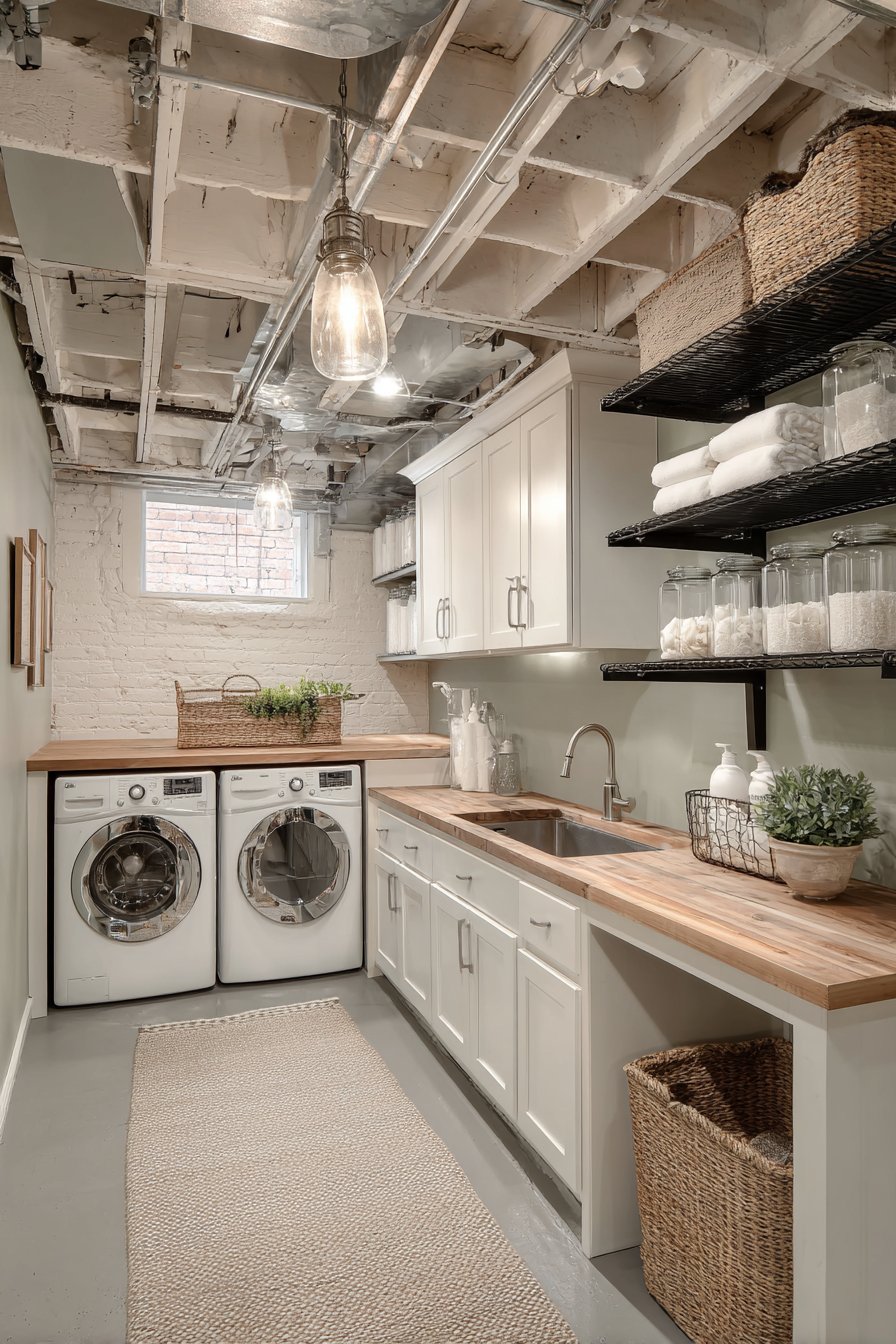 Basement laundry room ideas