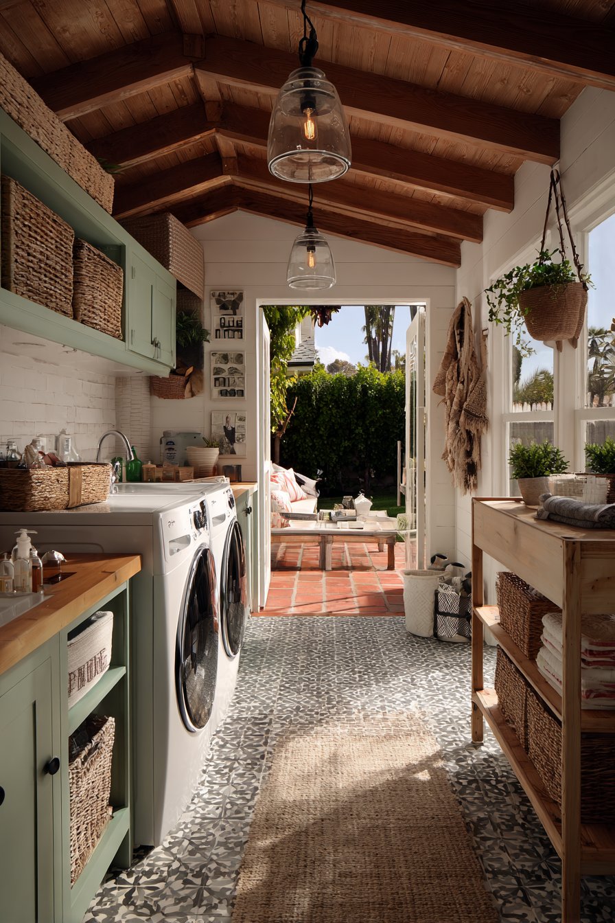 Outdoor laundry rooms