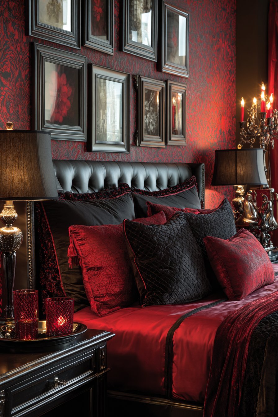Red and black bedroom ideas