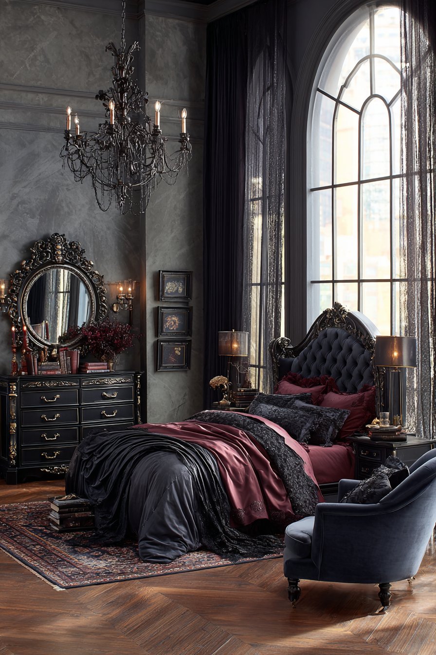 Dark feminine room