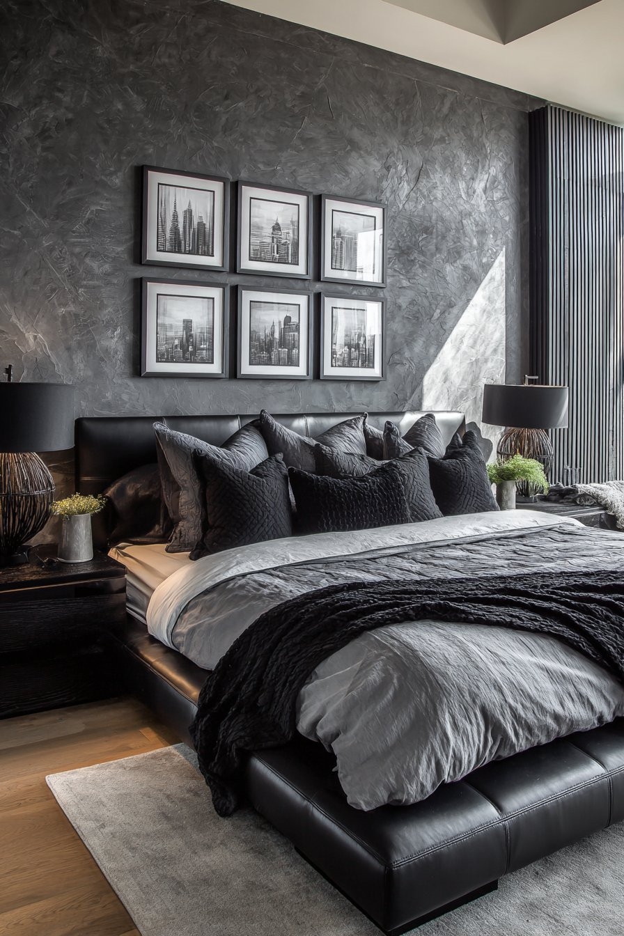 Gray and black bedroom ideas