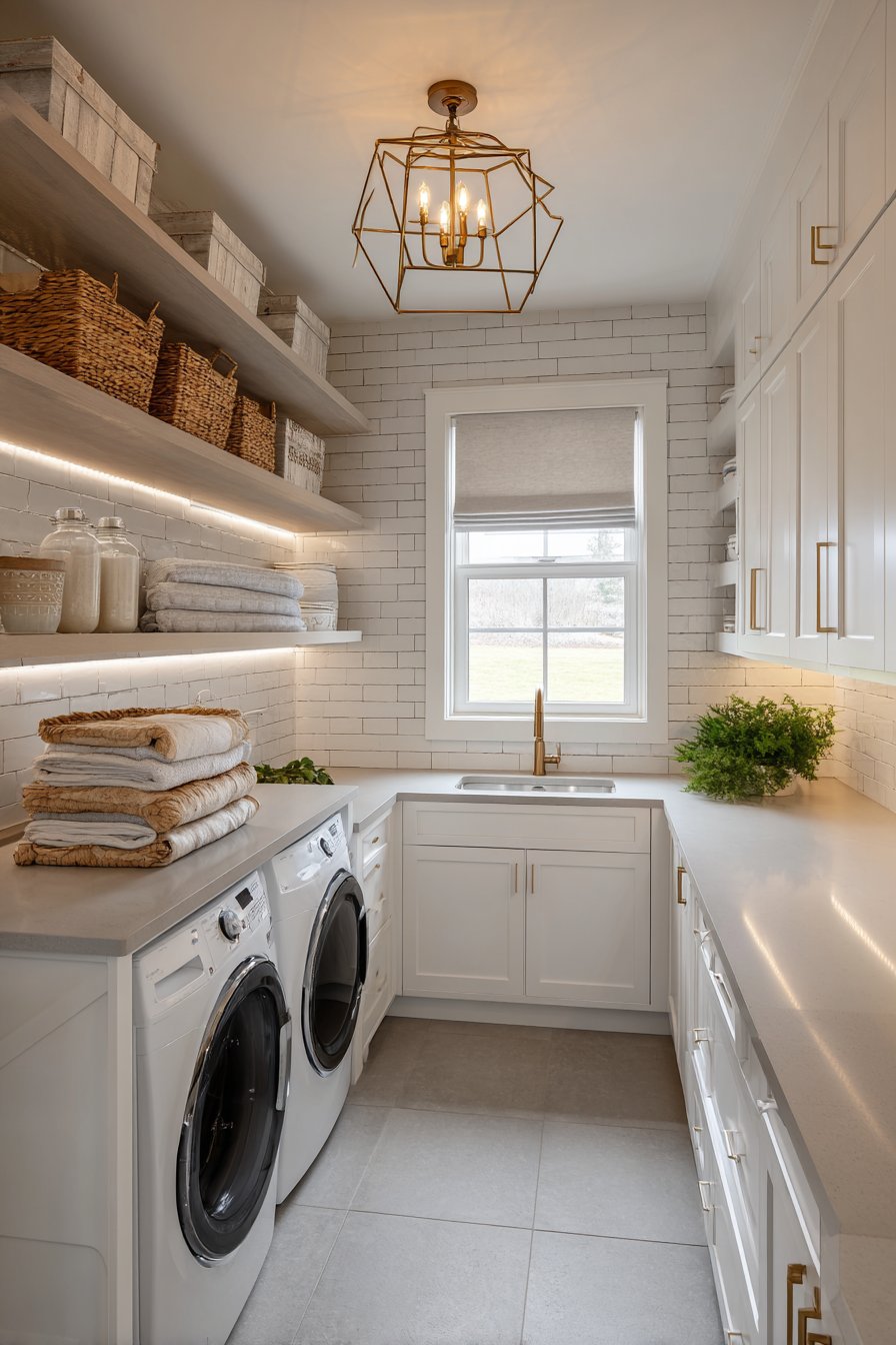 Corner laundry room ideas