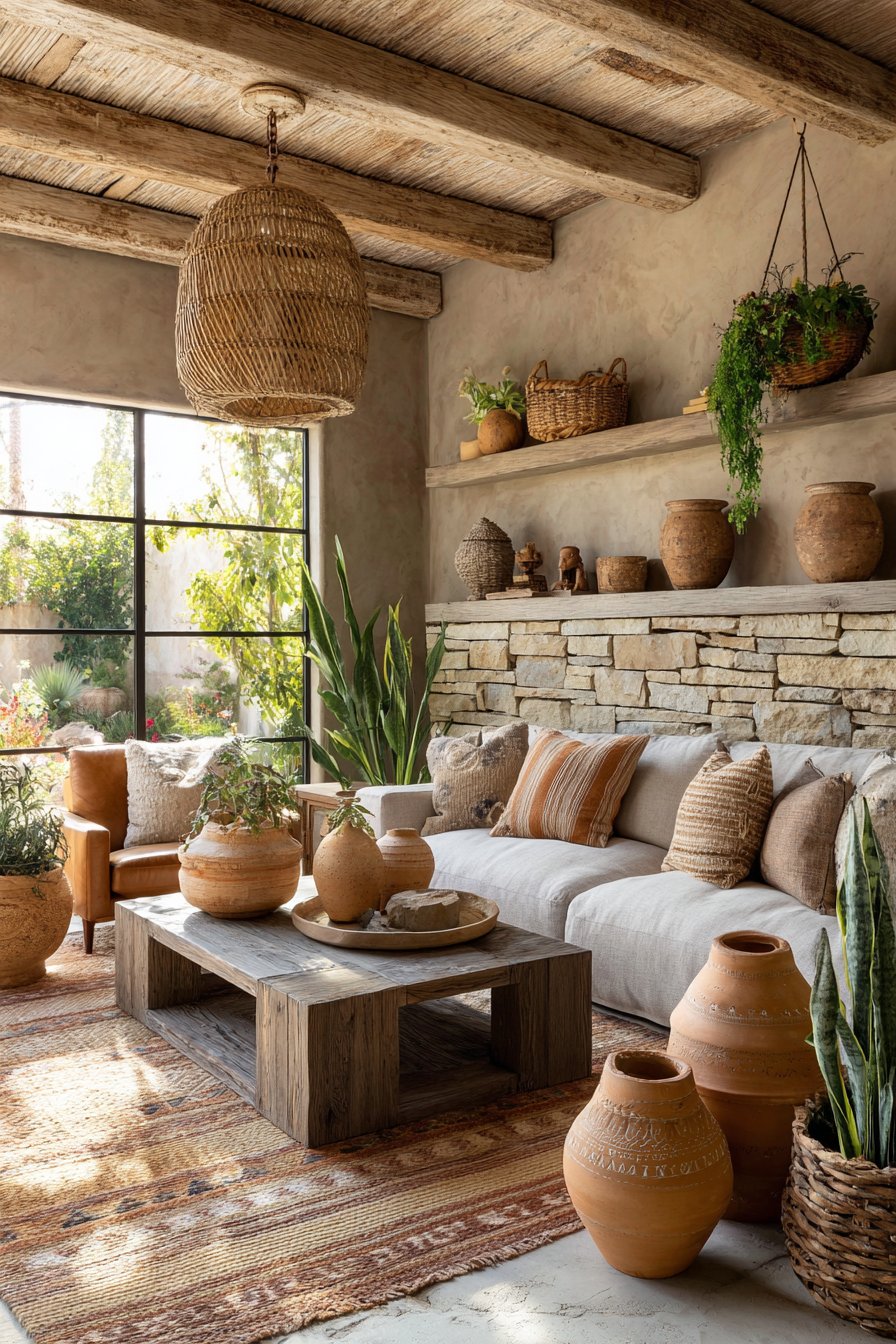 Earthy living room