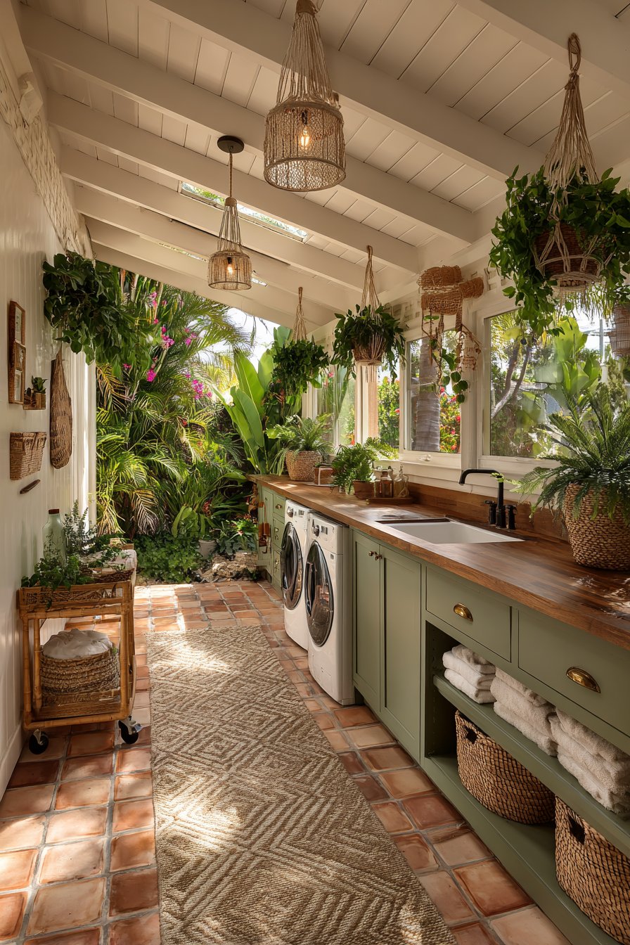 Outdoor laundry rooms