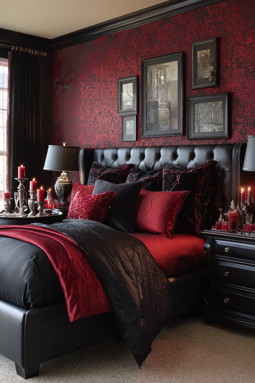 Red and black bedroom ideas