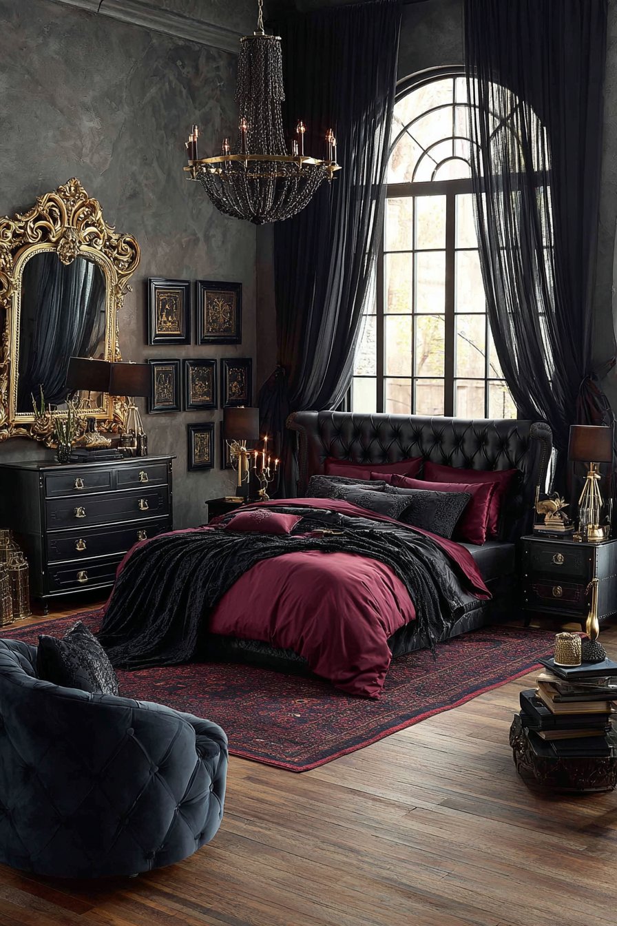 Dark feminine room