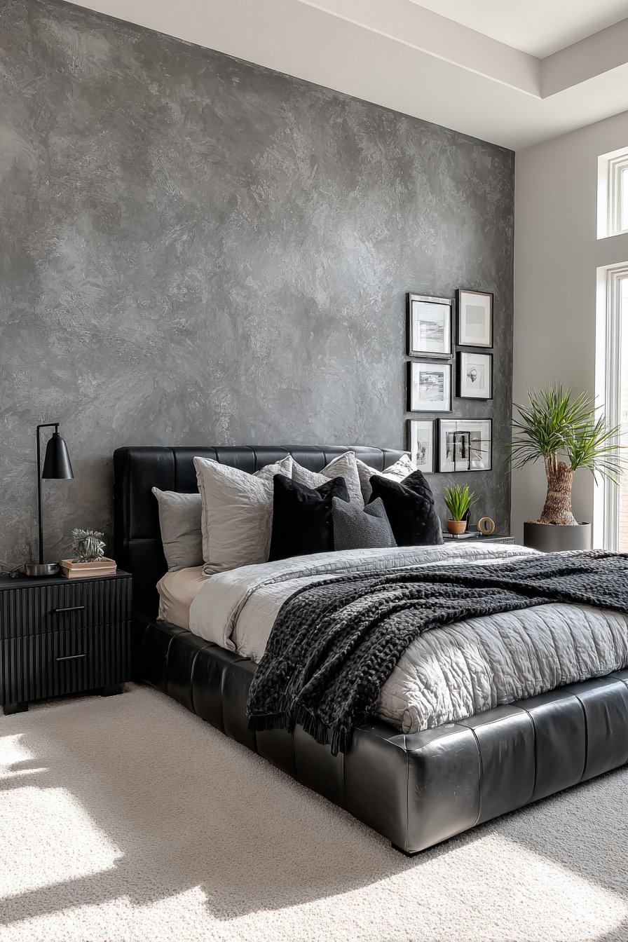 Gray and black bedroom ideas