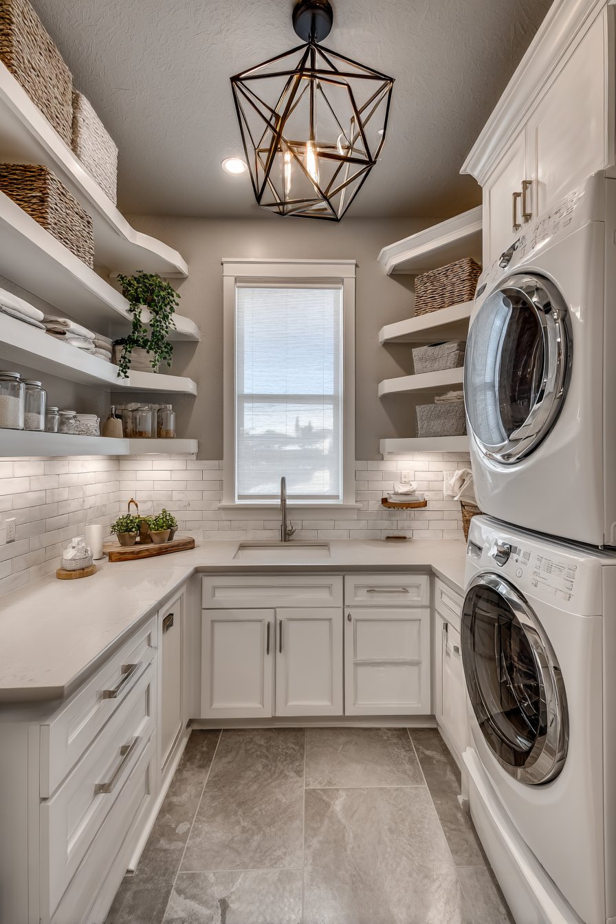 Corner laundry room ideas