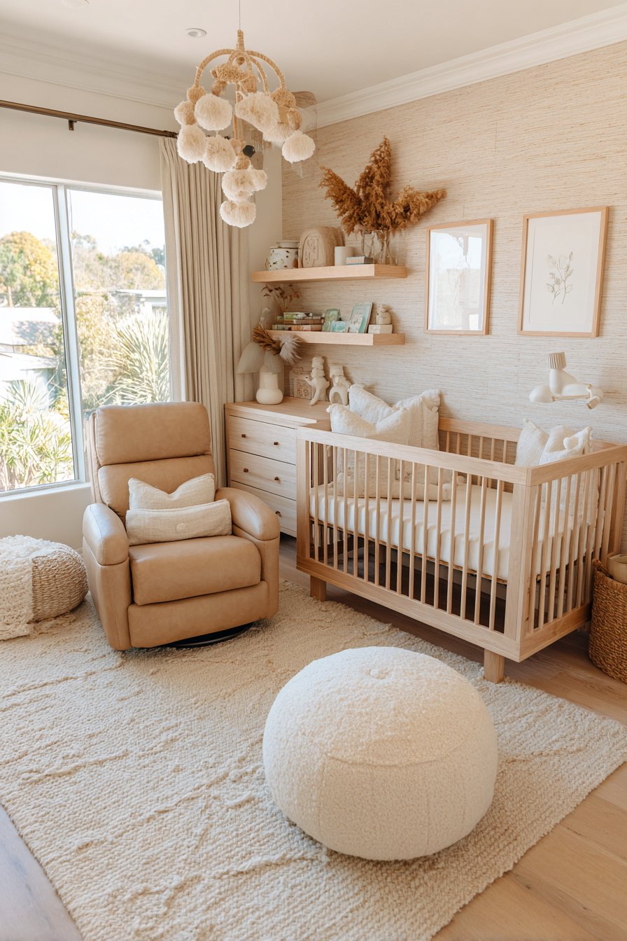 Beige baby nursery
